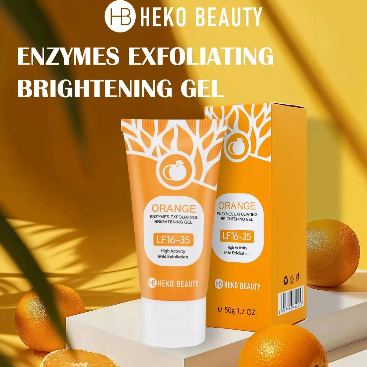 Orange Exfoliating Gel Facial & Body Scrub – 50g | Dead Skin Remover