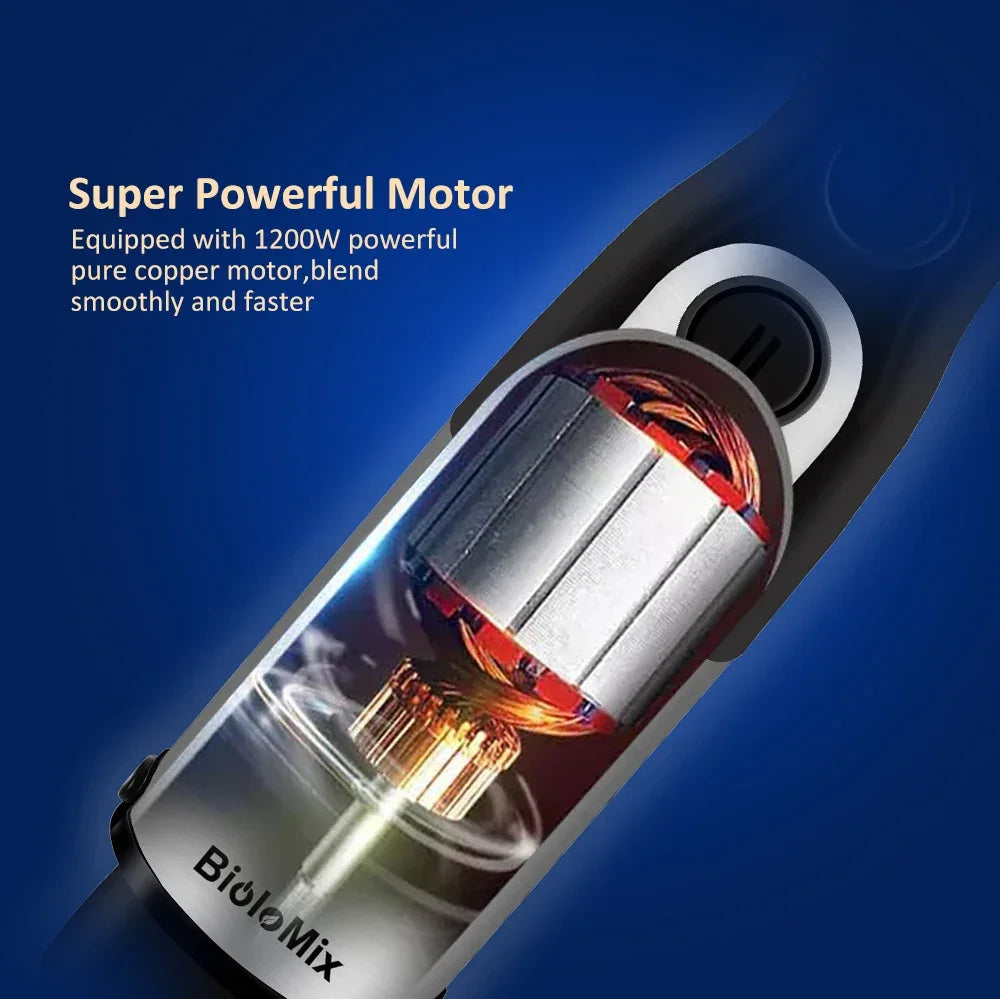 BioloMix HB-3302 1200W 5-in-1 Immersion Hand Blender | Mixer Peaceful Pleasures Health and Wellness