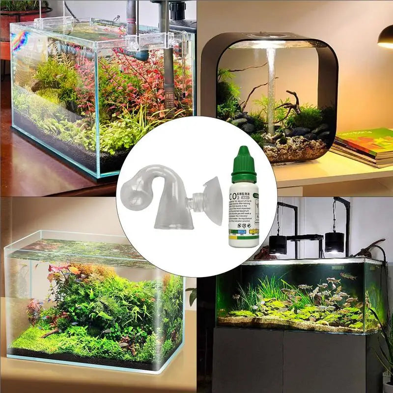 CO2 Indicator Drop Checker Solution Long Term Monitor Test Fish Tank Glass Aquatic Co2 Tester for Fish Tank Aquariums Peaceful Pleasures Health and Wellness