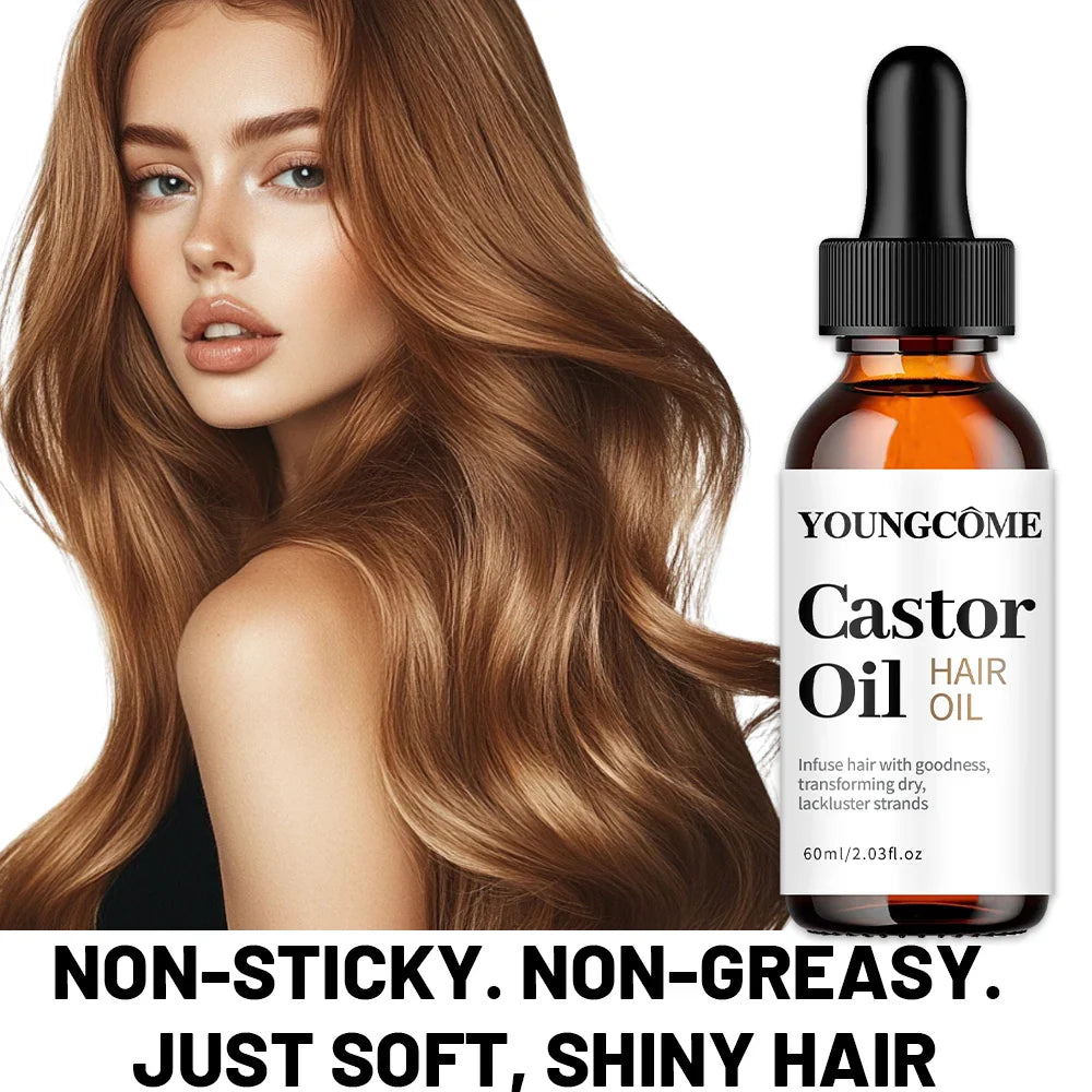 YOUNGCOME Castor Hair Oil Serum – Frizz Control & Shine