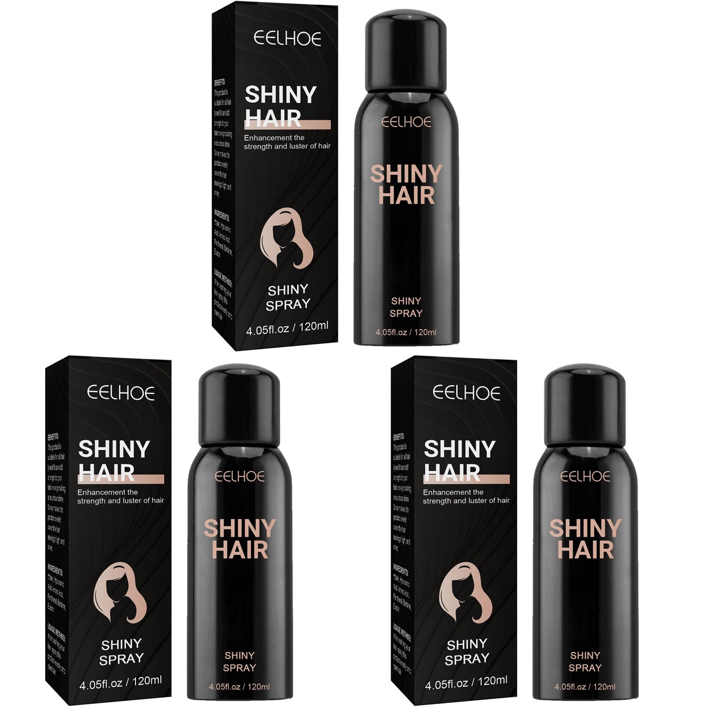 EELHOE Hair Repair Spray – Nourishing, Brightening & Moisturizing Hair Repair Spray Peaceful Pleasures Health and Wellness 3 X 120ml Boxed