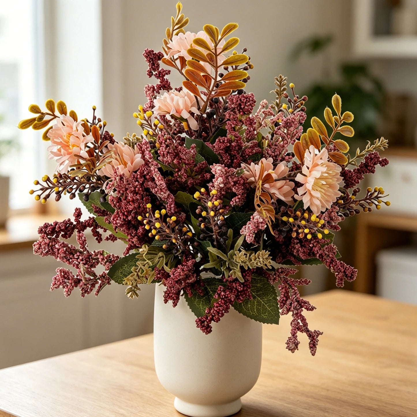 Silk Chrysanthemum Artificial Flower Bouquet | Wedding & Home Décor