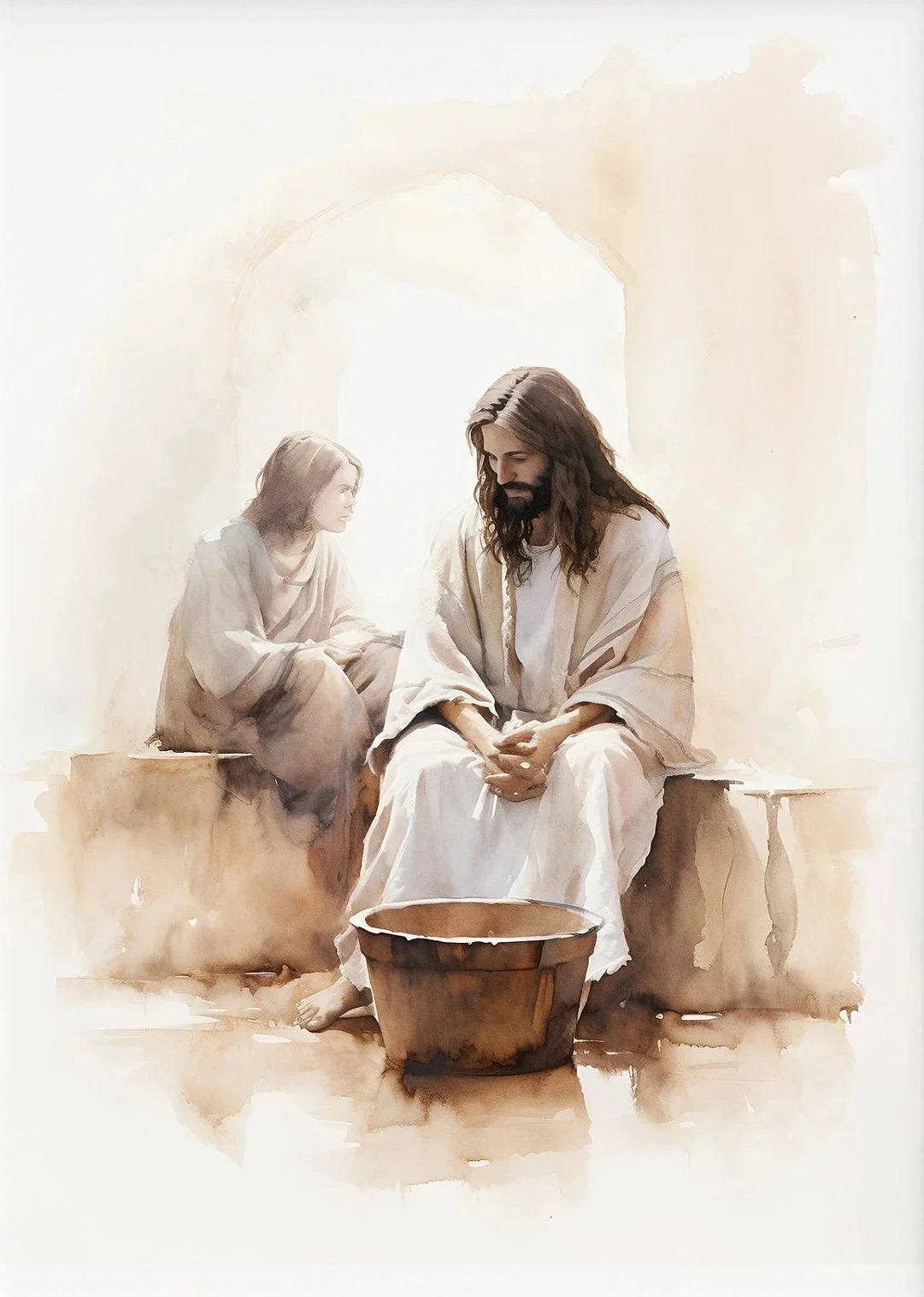 Jesus Walking on Water Canvas Wall Art | Biblical Home Decor