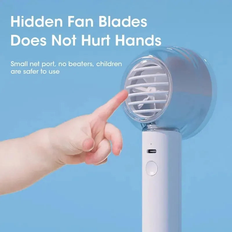 Handheld Mini Portable USB Rechargeable Fan Personal Air Cooler Ventilation for Outdoor Travel Office Use Peaceful Pleasures Health and Wellness