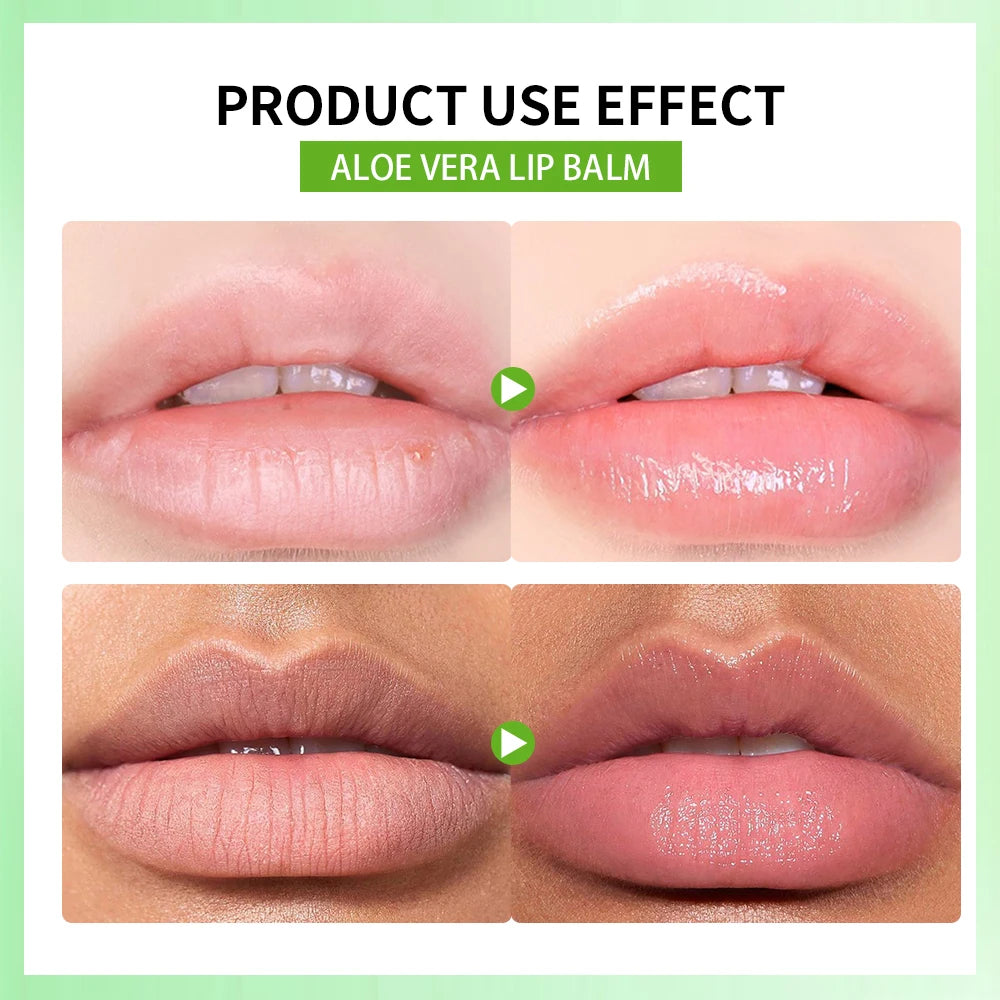 Natural Aloe Vera Lipstick Long-Lasting Refreshing Moisturizing Daily Care Lip Balm Fade-Resistant Nourishing Lip Care Peaceful Pleasures Health and Wellness