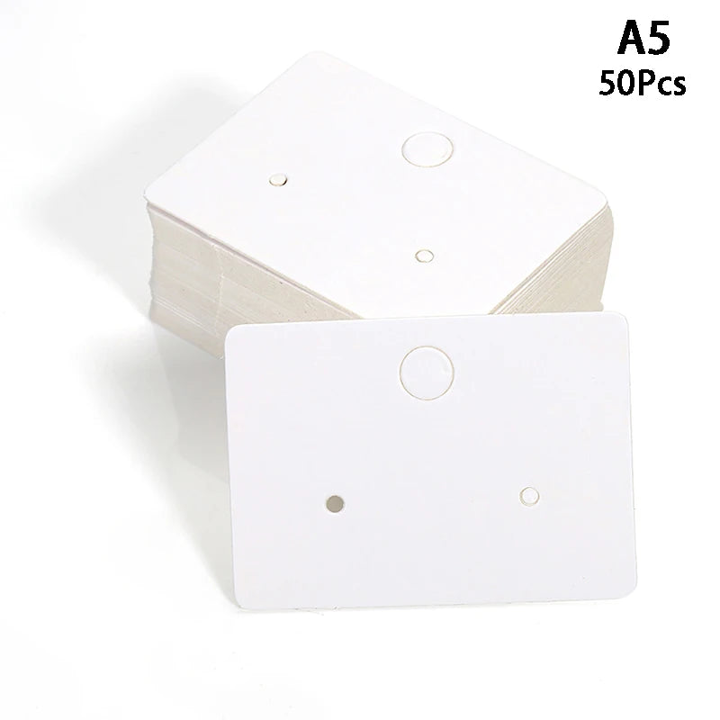 50pcs Round Kraft Paper Earring Display Cards | Jewelry Hanging Tags