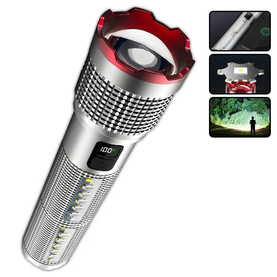 KDULIT Tactical LED Flashlight | Rechargeable, IP65, 5 Modes