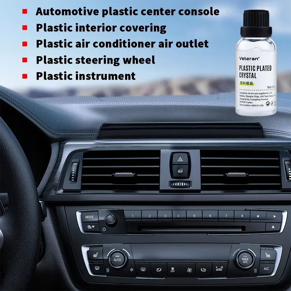 Car Plating Refurbishing Agent Plastic Refurbisher Dashboard Reducer Car Revitalizing Agent Coating for Car Door Panels Door Peaceful Pleasures Health and Wellness