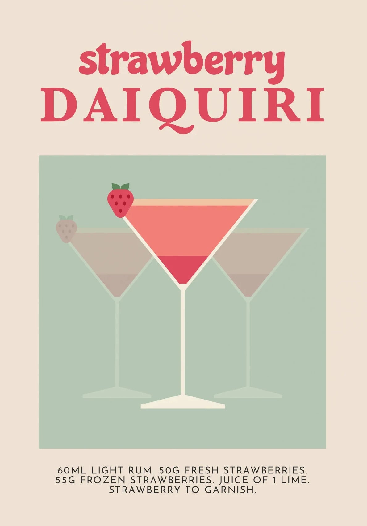 Retro Cocktail Alcohol Drink Poster Aperol Spritz Espresso Martini Canvas Printing Wall Art Vintage Bar Recipe Kitchen Decor Peaceful Pleasures Health and Wellness DM43-2 20x30cm Unframed