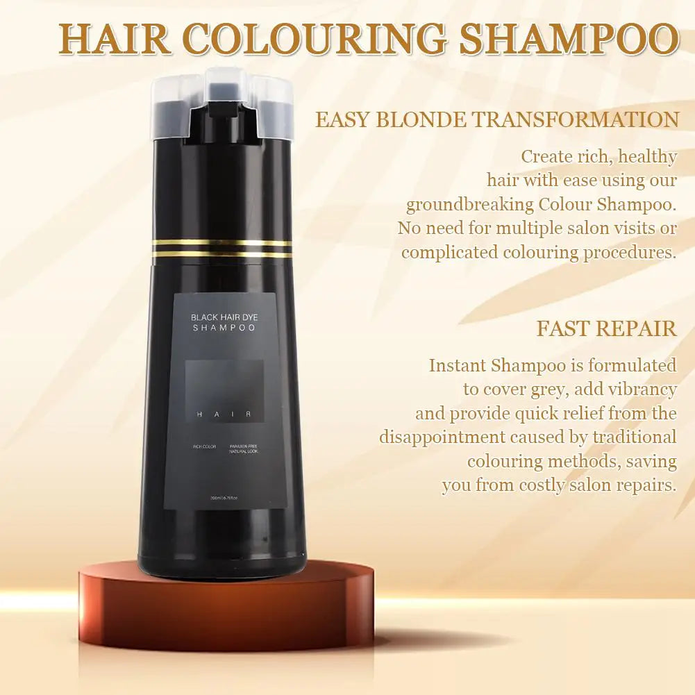 Nova Instant Hair Color Shampoo for Gray Hair — 5 Shades, Botanical Formula | 200ml Peaceful Pleasures Health and Wellness