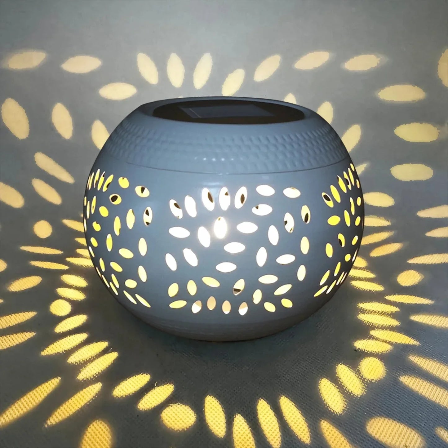 AISITIN Solar Hollow Metal Garden Lamp for Patio & Lawn