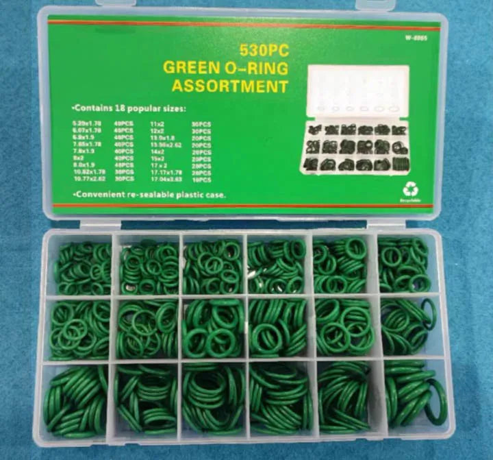200pc Rubber O-Ring Assortment Kit – Multi-Size Gasket Seals