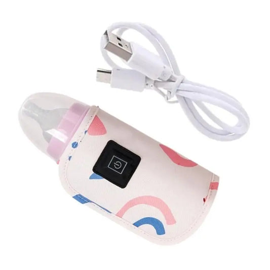 USB Baby Bottle Warmer Bag | 3-Gear Heating Sleeve for Milk