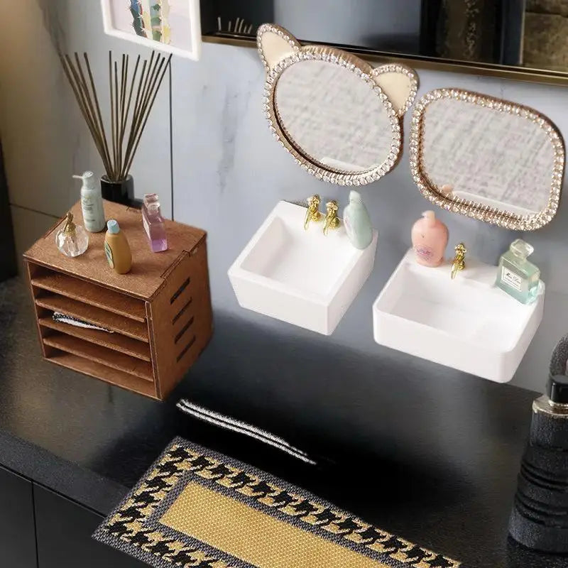 1/12 Scale Dollhouse Miniature Bathroom Sink – Realistic Decor