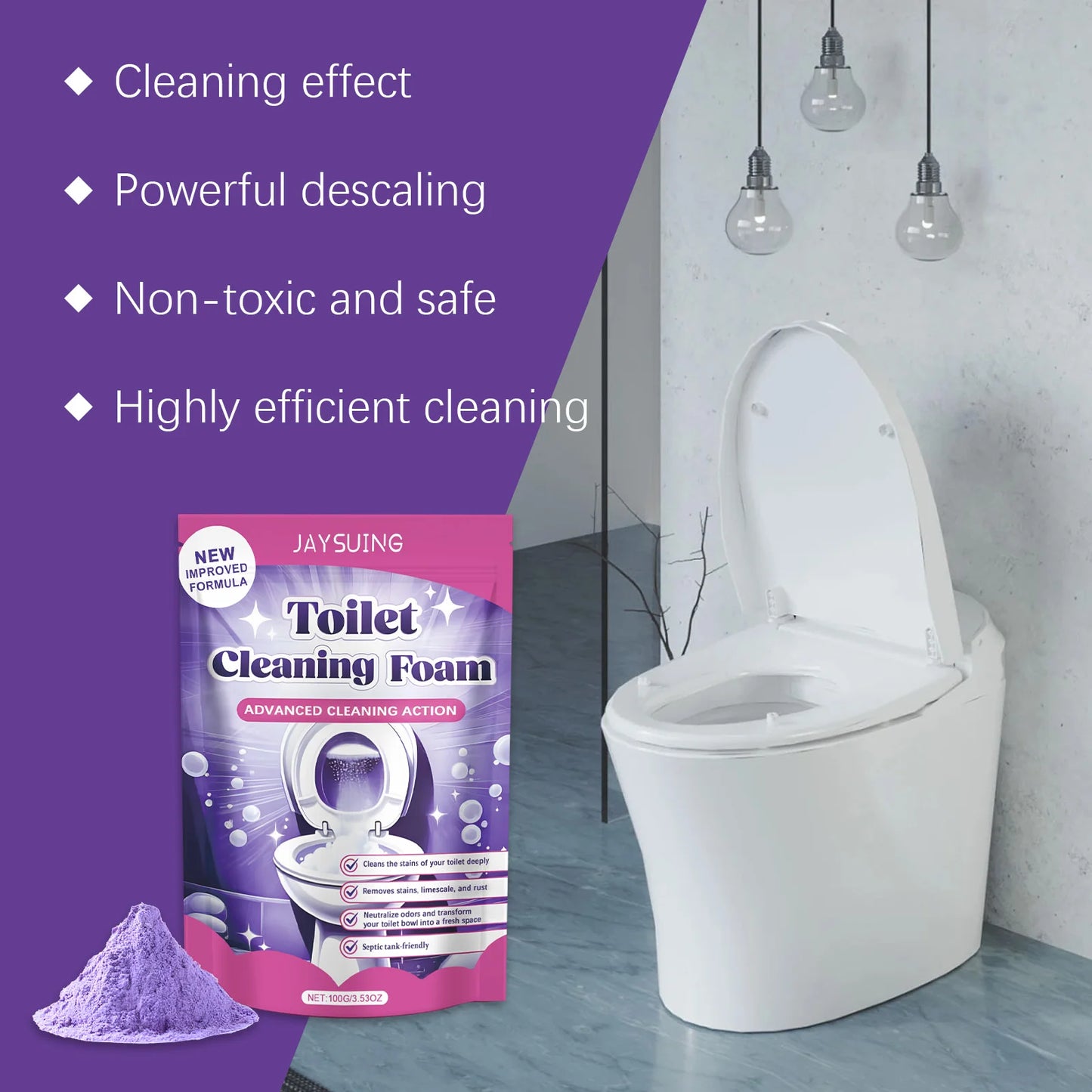 Toilet Cleaner Powder 100g – Descaling, Stain & Odor Remover