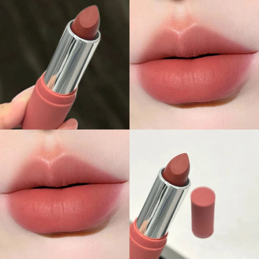 Rose Bean Paste Matte Lipstick – Waterproof Long-Lasting Lip Tint