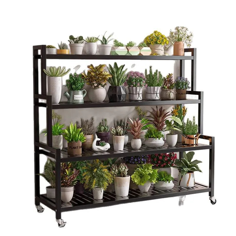 Wrought Iron Multi-Layer Plant Stand | Floor Flower Rack