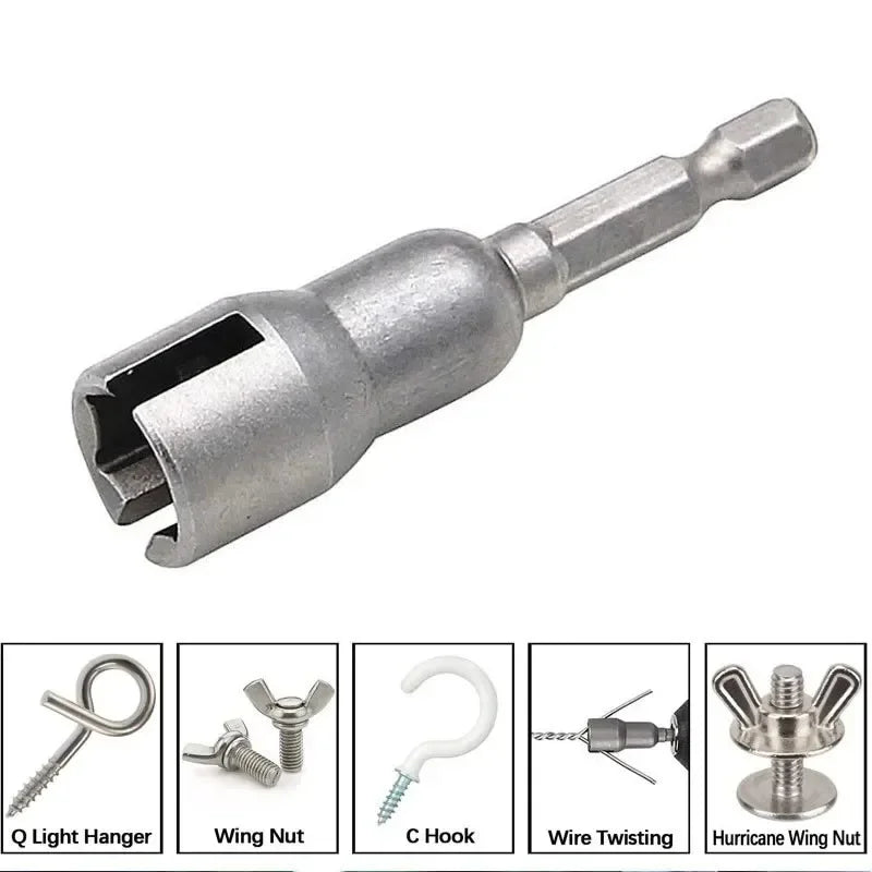 Natural Slotted Butterfly Hole Socket Wrench 65mm Hexagonal Handle Electric Screwdriver Wing Nut Socket Tool Hex Socket Set Peaceful Pleasures Health and Wellness