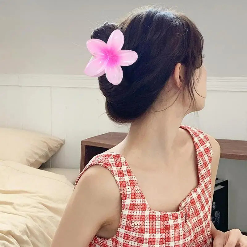 Hawaiian Flower Hair Claw Clips Large Claw for Thick/Thin Hairpins for Women Girls Barrettes Beach Summer Hair Accessories Gifts Peaceful Pleasures Health and Wellness