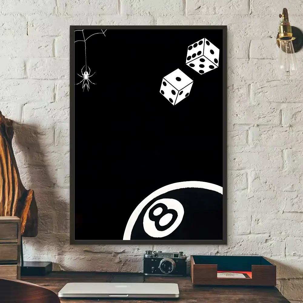Black & White Abstract Canvas Wall Art Print | Modern Decor