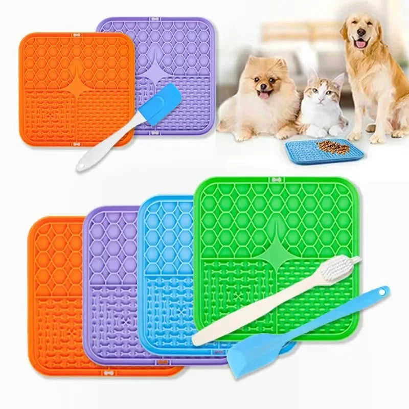 Silicone Lick Mat for Dogs & Cats | Slow Feeder Pad