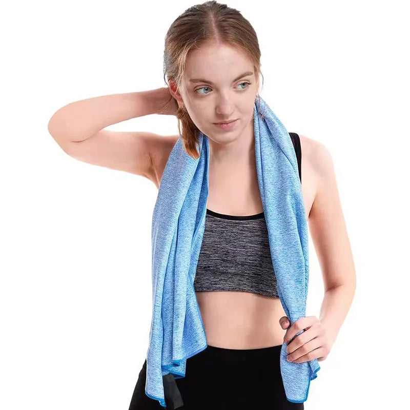 Ultra-fine Fiber Cationic Quick-drying Sports Towel Outdoor Fitness Water-absorbing Towel Sweat-wiping Towel Peaceful Pleasures Health and Wellness