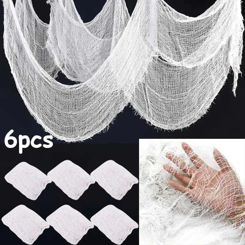 Halloween Black Gauze Fabric | Haunted House DIY Decoration
