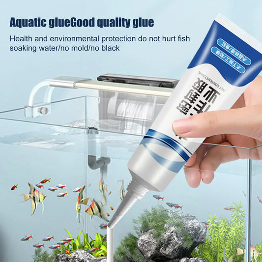 Aquarium Safe Glue, 120ml Fast-Drying Transparent Sealant for Freshwater & Saltwater Fish Tank Repair and Decoration Peaceful Pleasures Health and Wellness