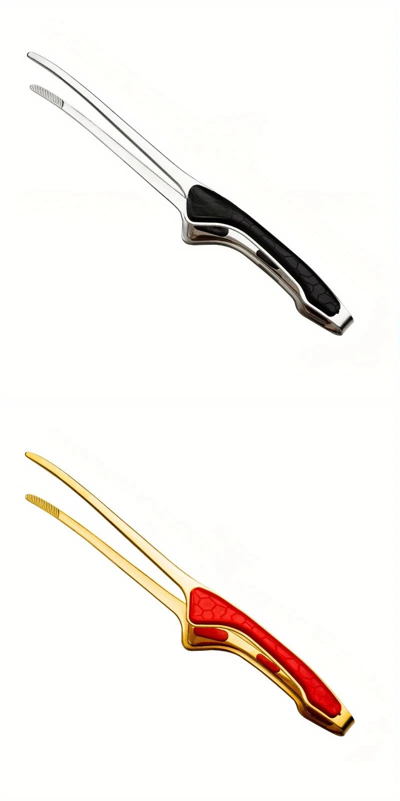 1pc Stainless Steel Kitchen Tongs, Serving Tongs for Cooking, Metal Food Tongs with Non-Slip Comfort Grip, Non-Stick Cooking Ton Peaceful Pleasures Health and Wellness 2pcs