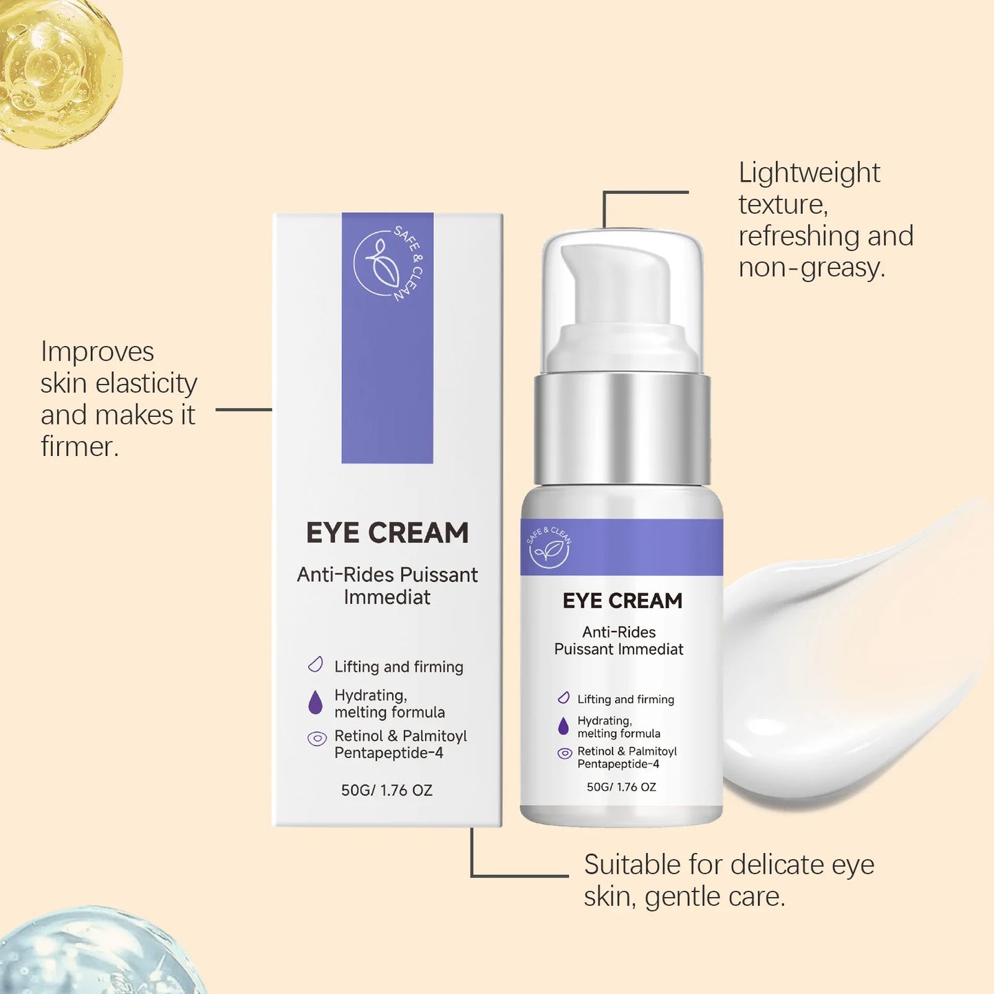 Retinol Eye Cream – Dark Circles, Puffiness & Anti-Aging 50g