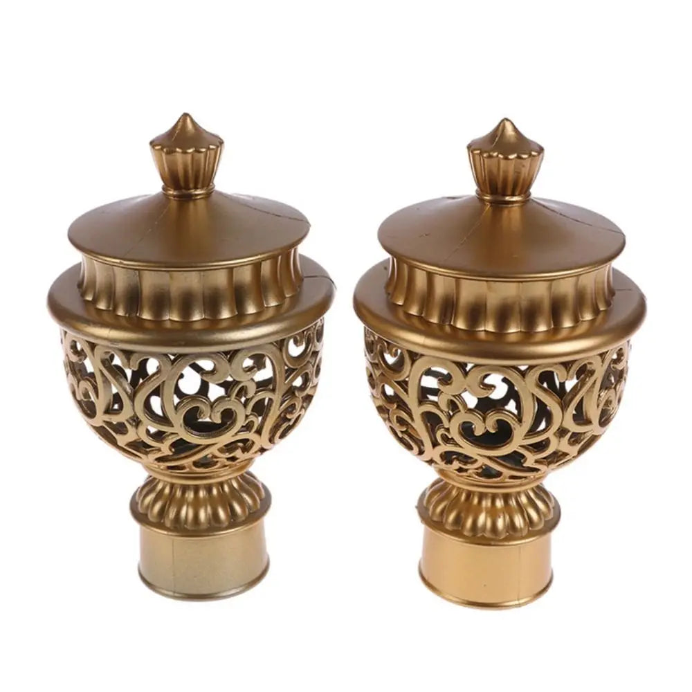 Decorative Curtain Rod End Caps Set of 2 | 28mm Finials