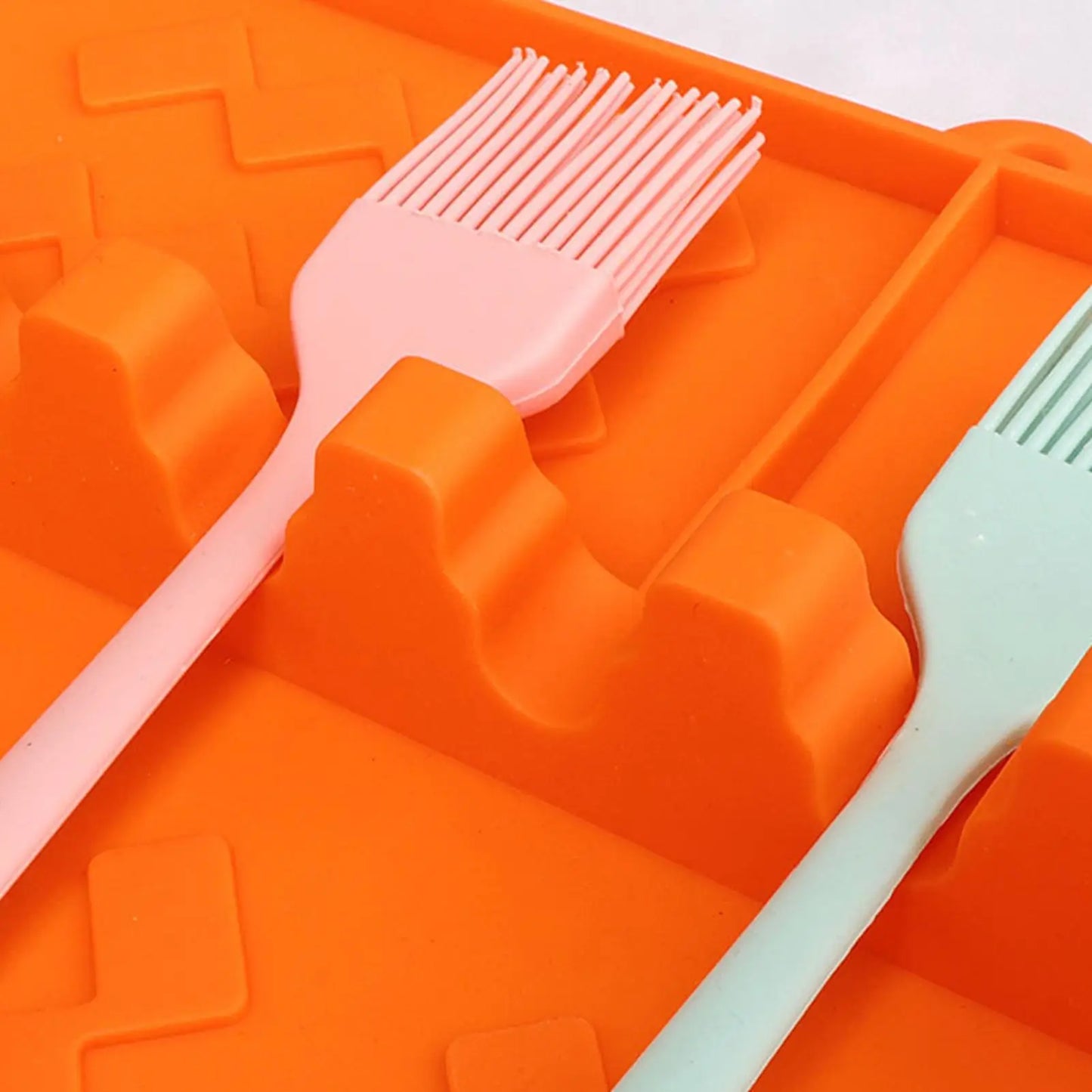 Silicone Grill Mat Spatula Holder & Side Shelf Pad | BBQ Tool