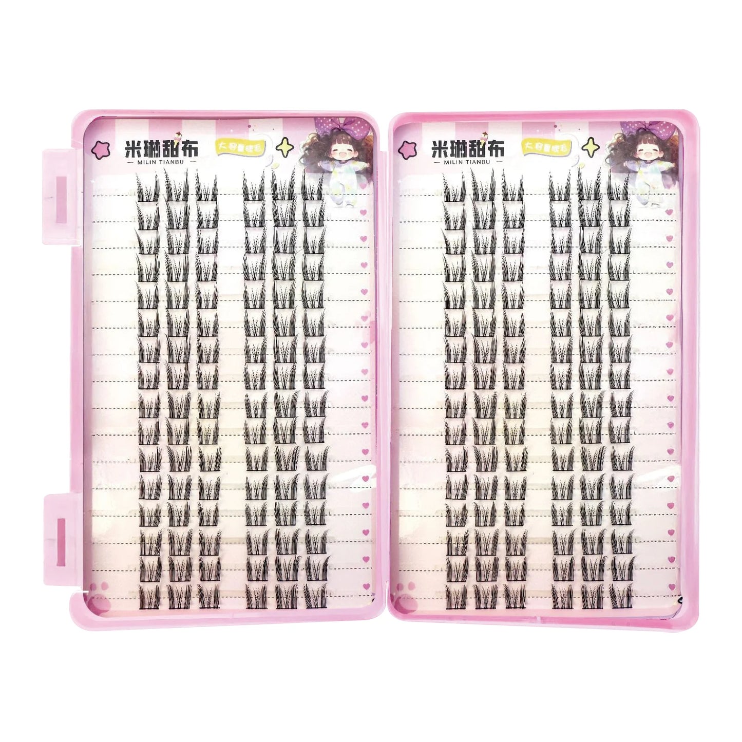 32 Rows Korean Style Fluffy Fairy Manga False Eyelashes Cluster Large Capacity Anime Cosplay Lashes Extension Perfect Eye Makeup Peaceful Pleasures Health and Wellness style 5