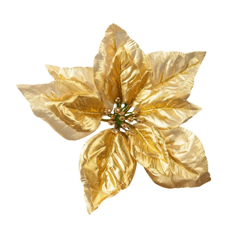 Gold Clip Artificial Flowers – Wedding, Christmas & Home Décor