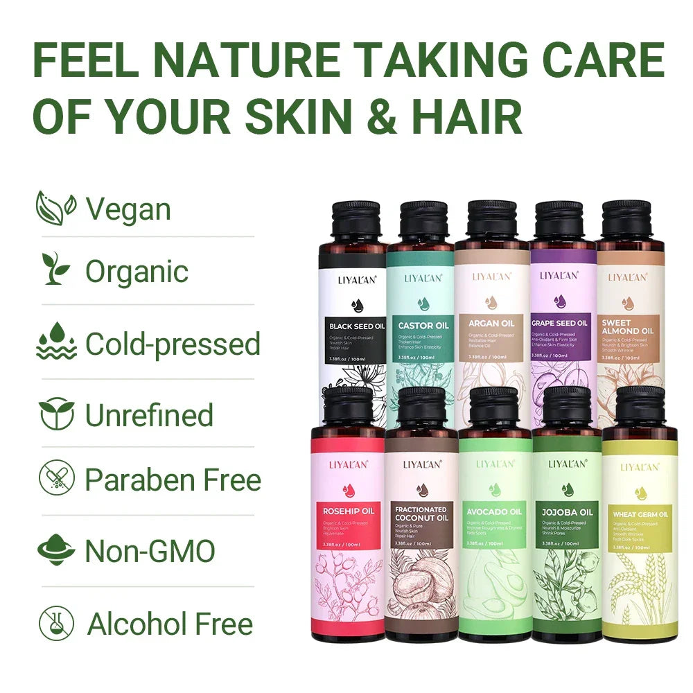 Pure Cold-Pressed Carrier Oils – Jojoba, Argan, Rosehip & More Peaceful Pleasures Health and Wellness