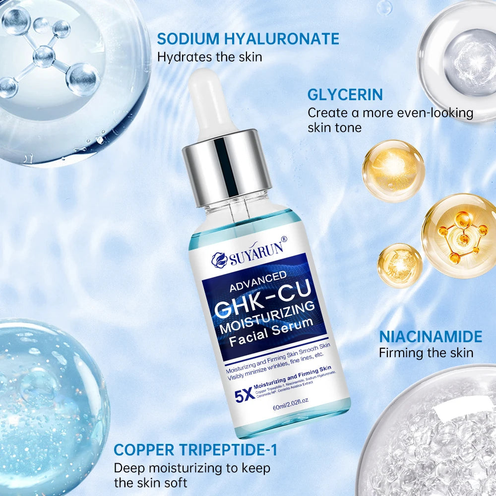 SUYARUN GHK-CU serum - Anti-aging facial moisturizer, firming and moisturizing for all skin types, suitable for men and women. Peaceful Pleasures Health and Wellness