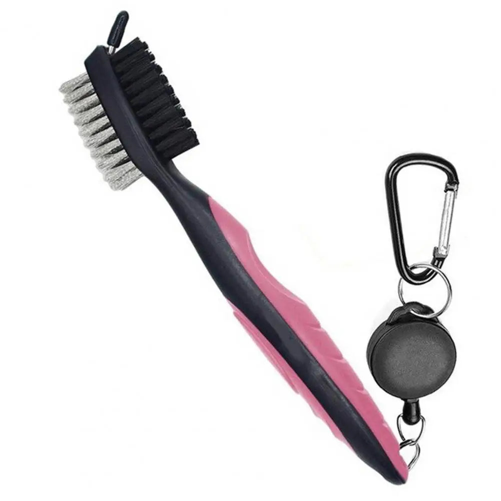 Club Cleaning Brush Golf Club Brush Golf Grooves Cleaning Brush 2 Sided Golf Putter Wedge Ball Cleaner Gof Accessories Peaceful Pleasures Health and Wellness Pink