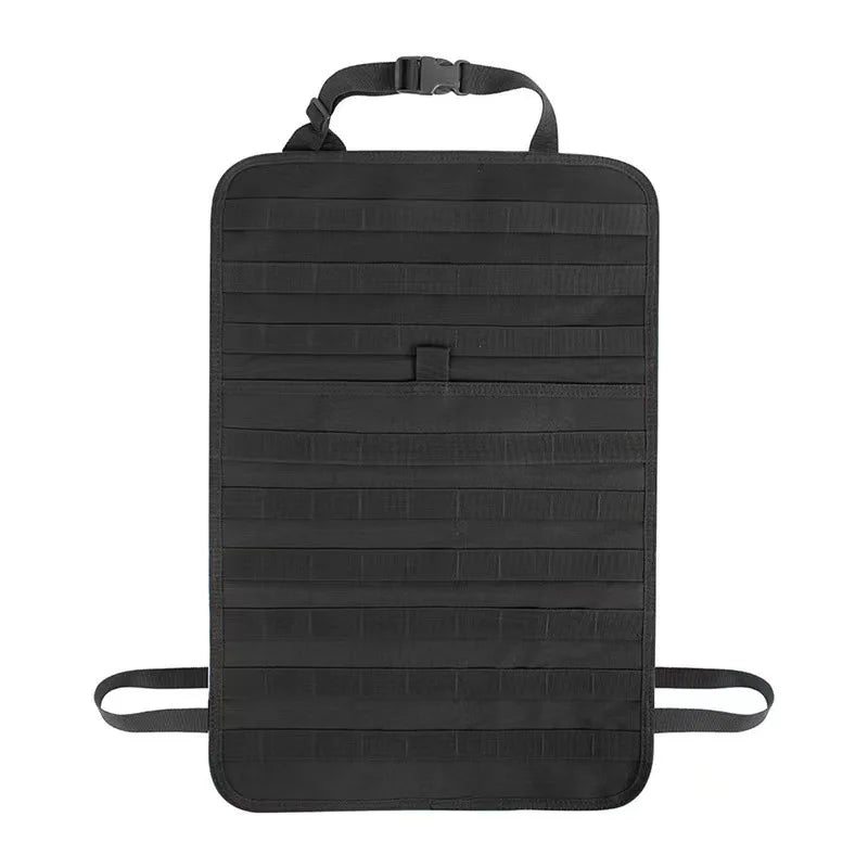Molle Tactical Car Seat Cushion Universal Four Seasons Storage Bag Hanging Bags Car Stowing Tidying Pocket Interior Accessories Peaceful Pleasures Health and Wellness black color