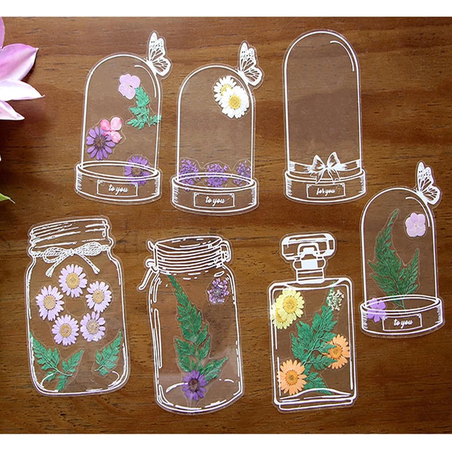 DIY Transparent Pressed Flower Bookmarks Kit – 20/40 Pcs DIY Craft Kit Peaceful Pleasures Health and Wellness