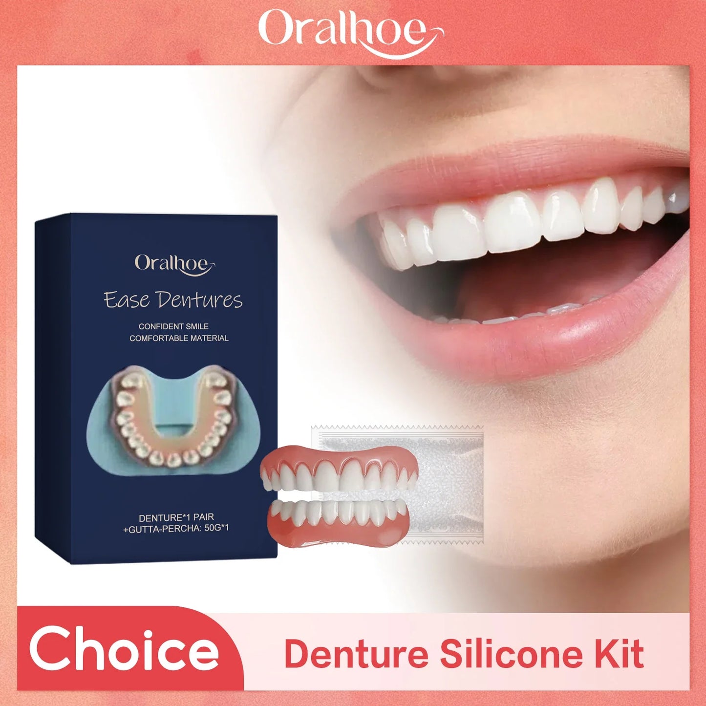 Snap-On Veneers Denture Kit – Instant Cosmetic Smile Set