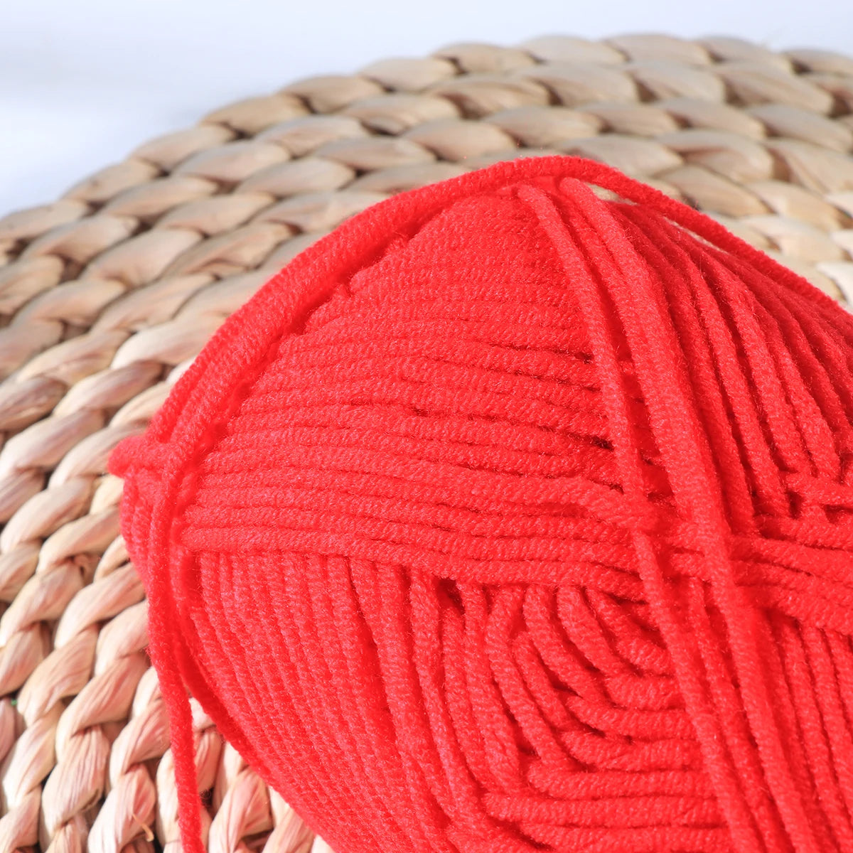 Red Milk Wool Yarn Cotton Chunky Hand Woven Crochet Knitting Wool Yarn Warm Yarn For Sweaters Hats Scarves DIY Making Craft Tool Peaceful Pleasures Health and Wellness