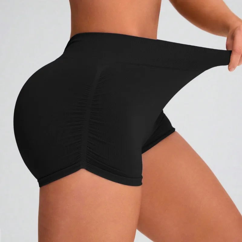 Women's Seamless Hip-Enhancing Yoga Shorts | Moisture-Wicking Yoga Athletic Shorts Peaceful Pleasures Health and Wellness