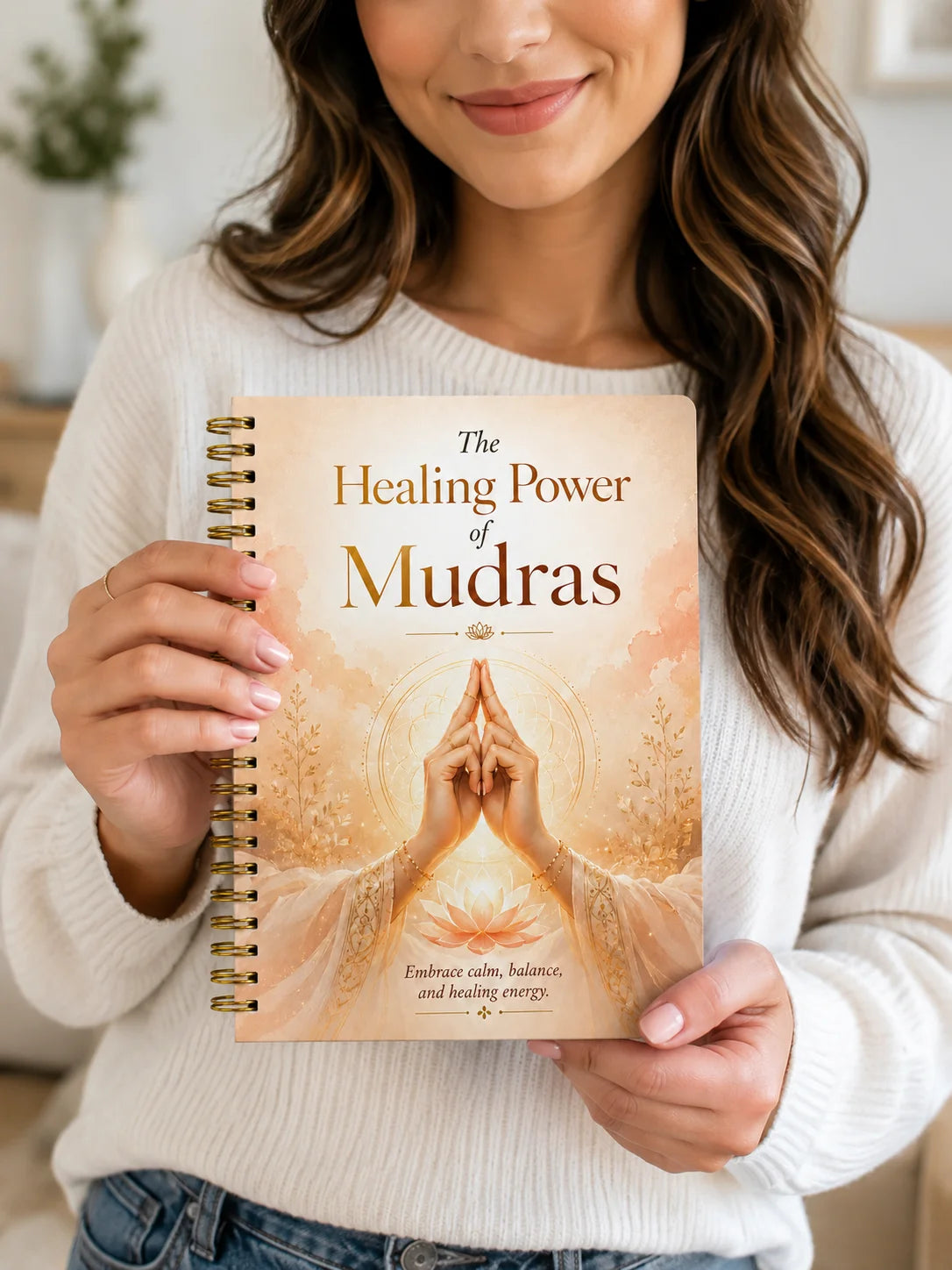 Healing Power Mudras A5 Spiral Guide Meditation Hand Gesture Book