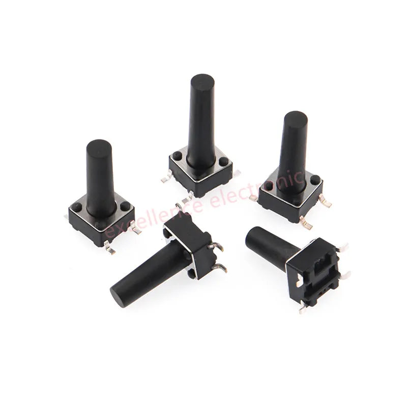 20PCS 6X6 Series Tact Switch 6*6*4.3/5/6/7/8/9/10mm Pins 2/4 Feet Horizontal Bracket Push Button Switch DIP PCB Micro/key Switch Peaceful Pleasures Health and Wellness 6x6 SMD 4Pin 6x6x4.3mm