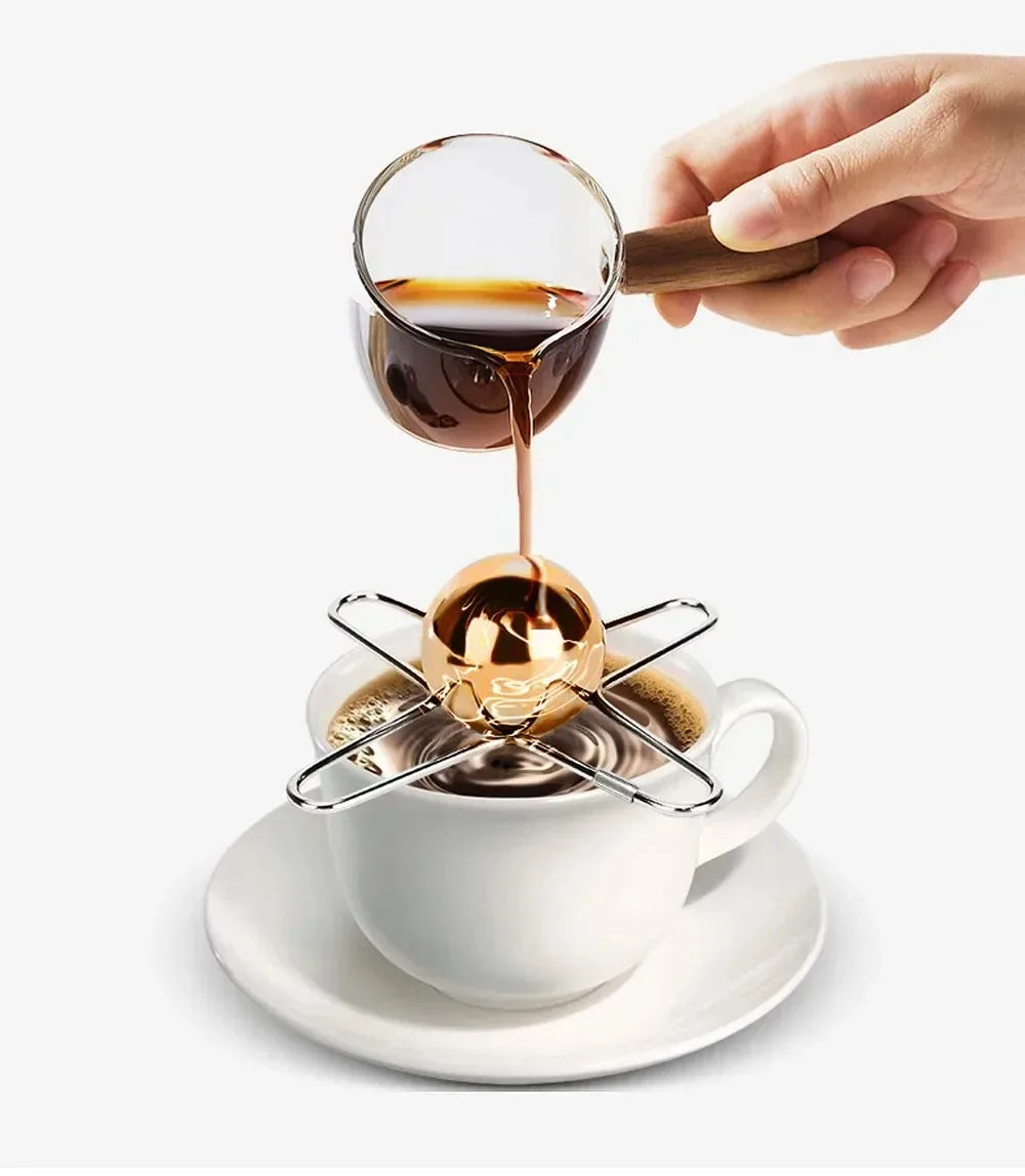 Stainless Steel Coffee Frozen Ball Reusable Cooling Coffee Tool Espresso Ice Hockey Whiskey Cocktail Cooler Retain Fragrance Peaceful Pleasures Health and Wellness