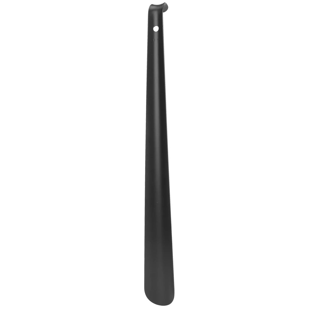 Shoe Helper Portable Stainless Steel Travel Shoe Horn Long Handle Black 42cm for Home for Travel Peaceful Pleasures Health and Wellness
