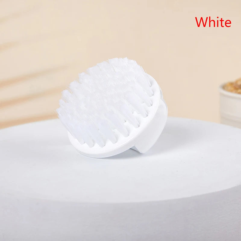 Nail Brush Nail Art Pedicure Soft Remove Dust Plastic Round Cleaning Scrubbing File Tools Black White Manicure Finger Care Salon Peaceful Pleasures Health and Wellness White