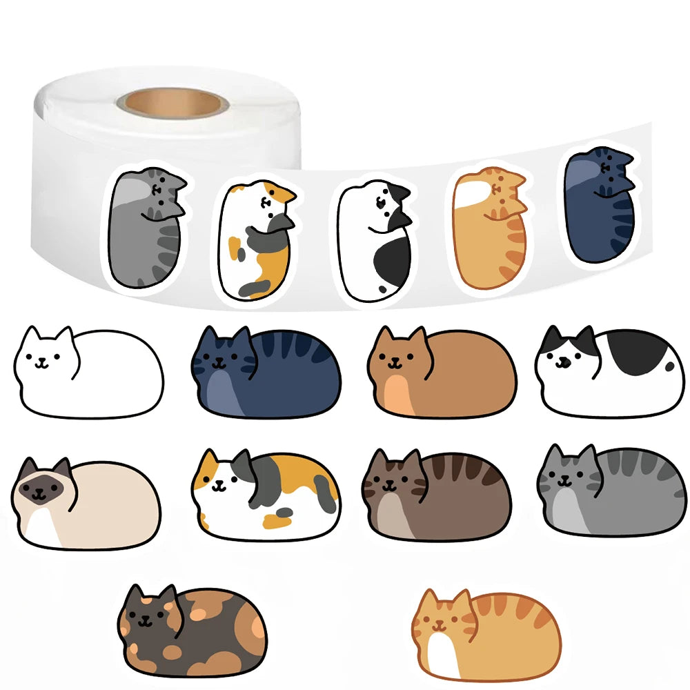 500 Kawaii Cat Stickers – Waterproof for Laptop, Phone & More