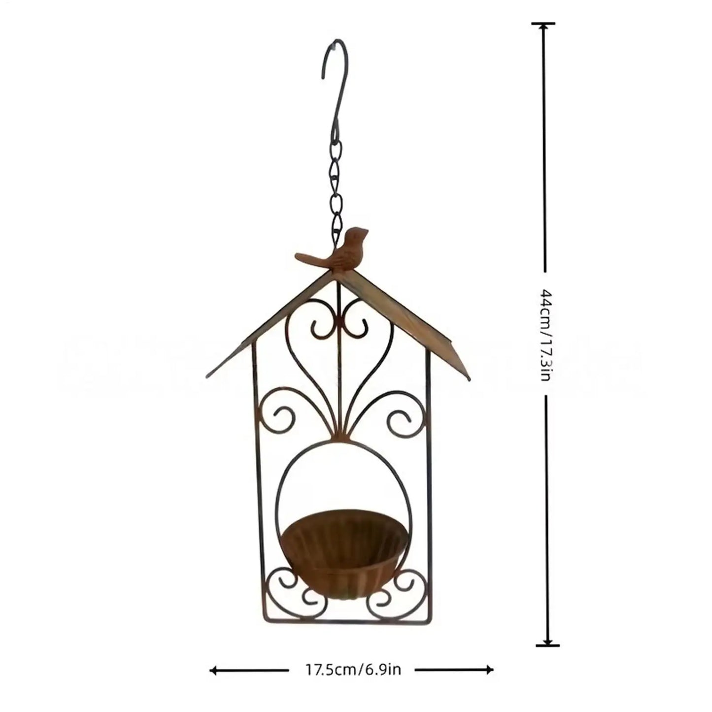 Wild Bird Feeder Garden Bird Feeding Bowl With Roof Patio Vintage Woodpecker Feeder For Finches Bluebird Outdoor Backyard Patio Peaceful Pleasures Health and Wellness