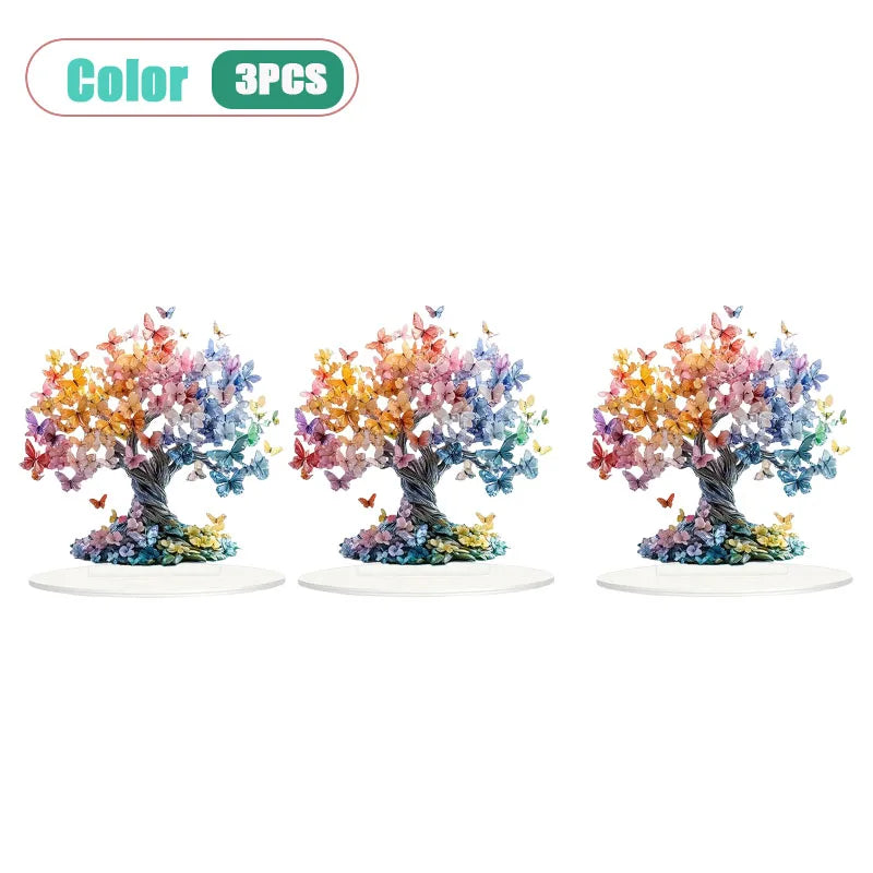 Tree of Life Butterfly Acrylic Figurine | Valentine's Day Decor